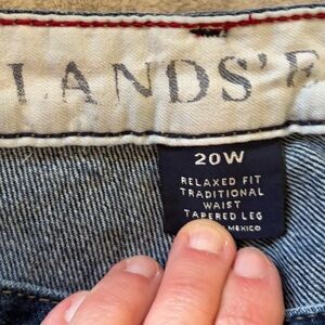 Lands' End Light Blue Relaxed Fit Jeans - 20W Tag Visible